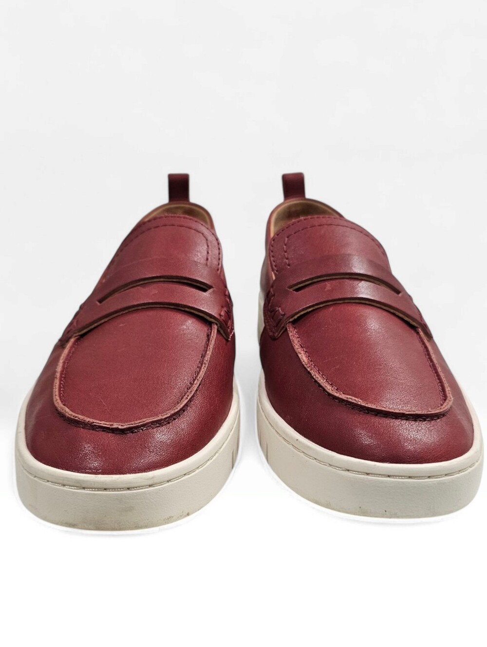 VIONIC Uptown Women Wine Red Leather Comfort Penny Loafers 8.5M - Picture 3 of 8